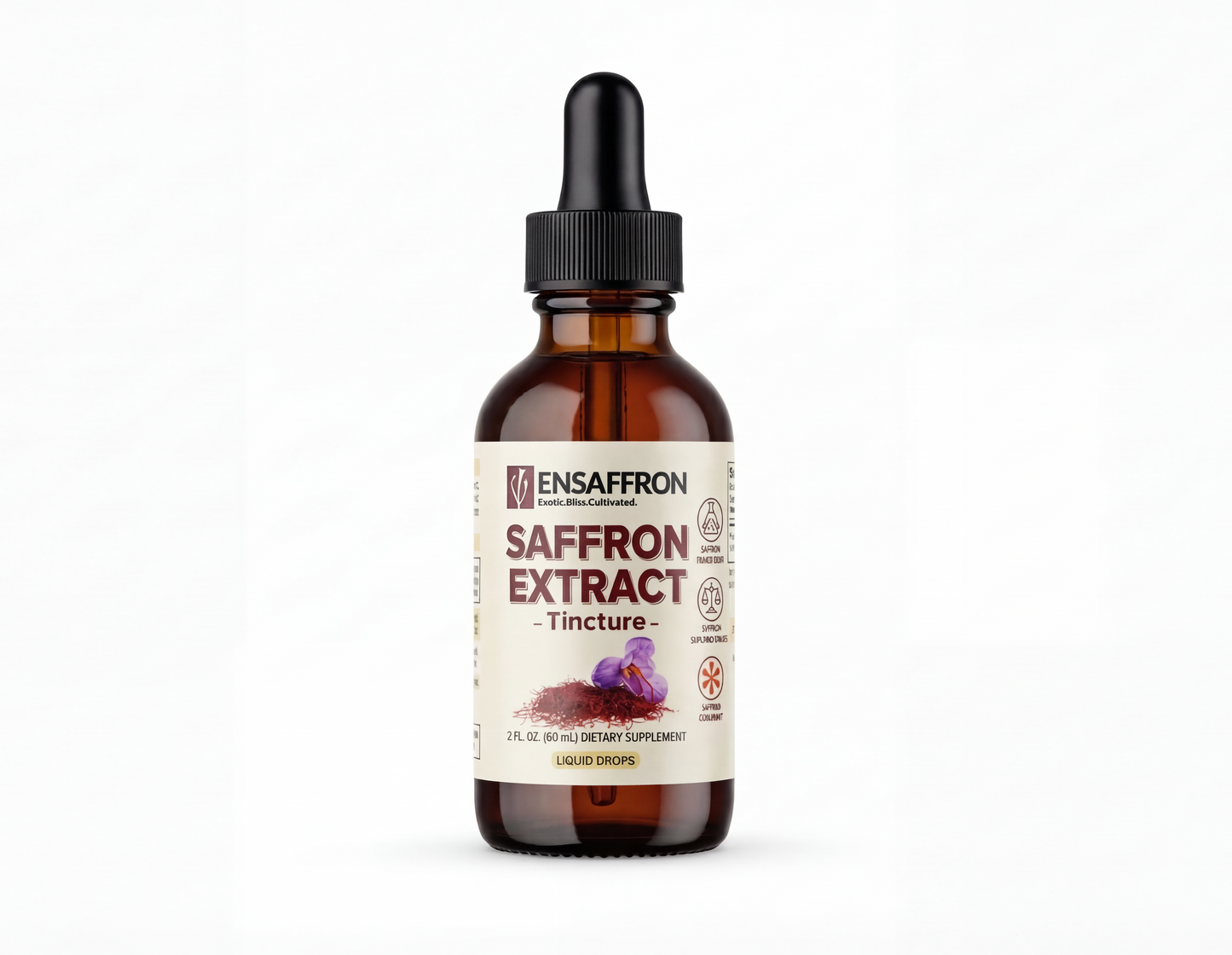Premium Saffron Extract Tincture (Made With Pure Heray Saffron Threads)