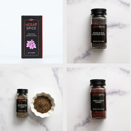 Essentials Bundle (Saffron, Sumac, Black Mustard Seeds, and Wild Cumin) + FREE SHIPPING