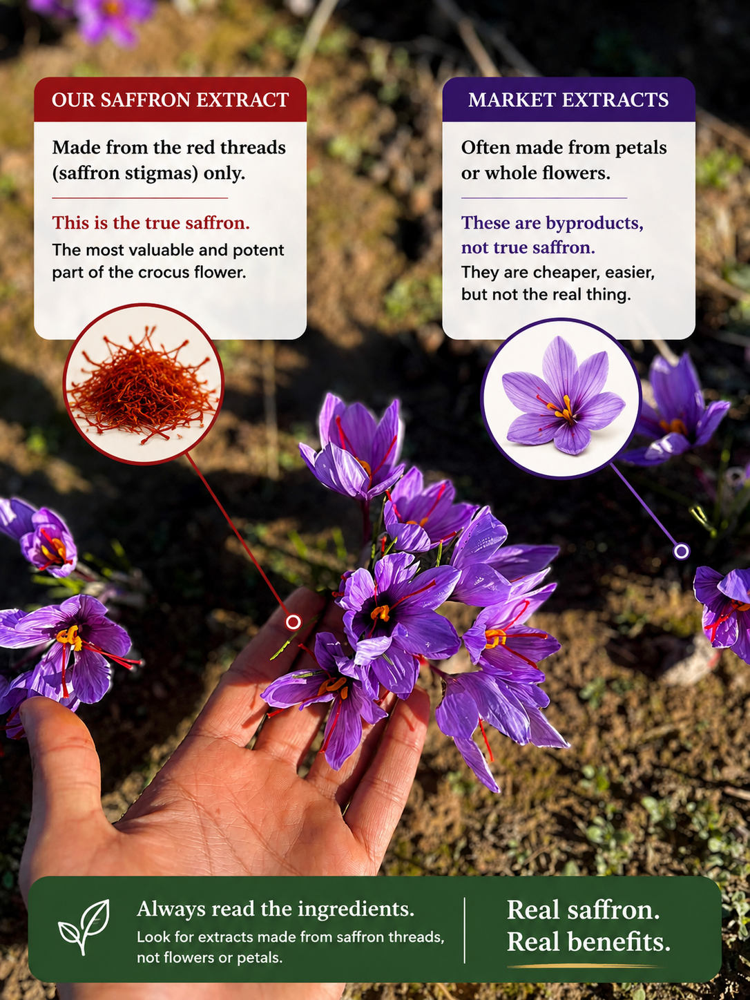 Alcohol-Free Premium Saffron Extract (Made With Pure Saffron Threads)