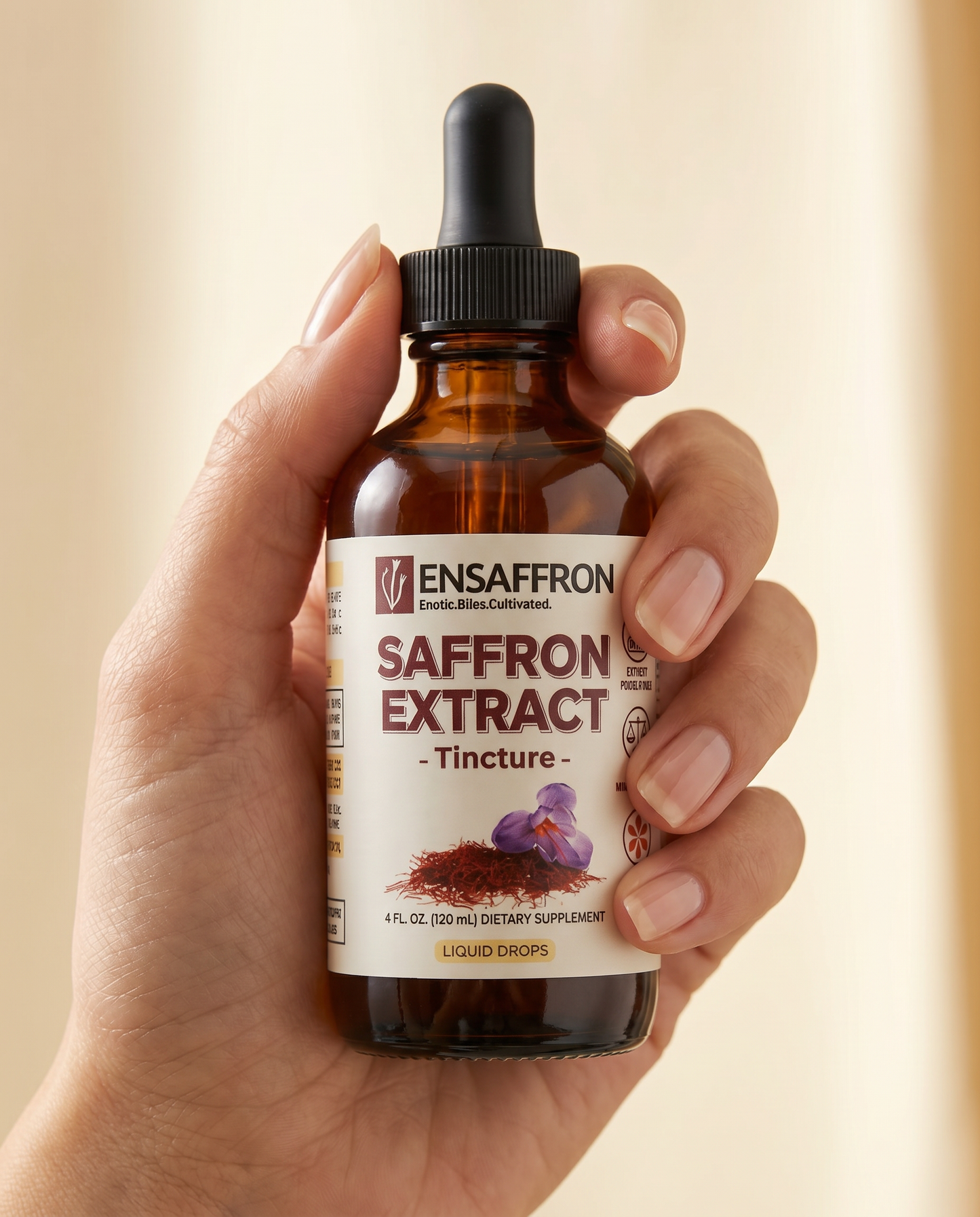 Premium Saffron Extract Tincture (Made With Pure Heray Saffron Threads)
