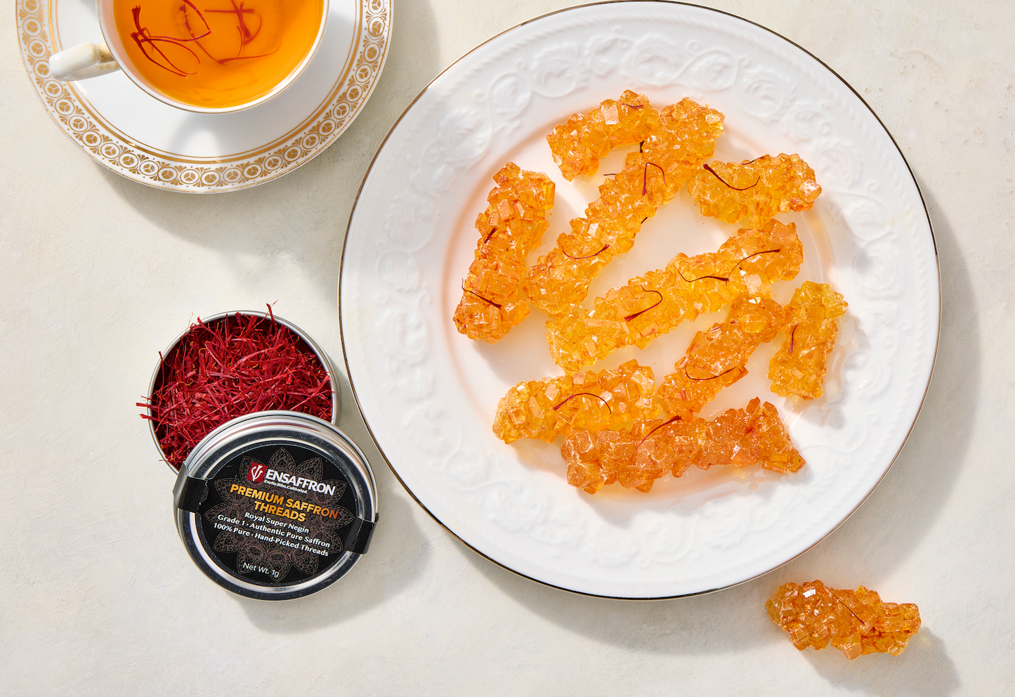 Limited Release: Heray Saffron Rock Candy (Nabat Zaffarani) - 0.5 LB