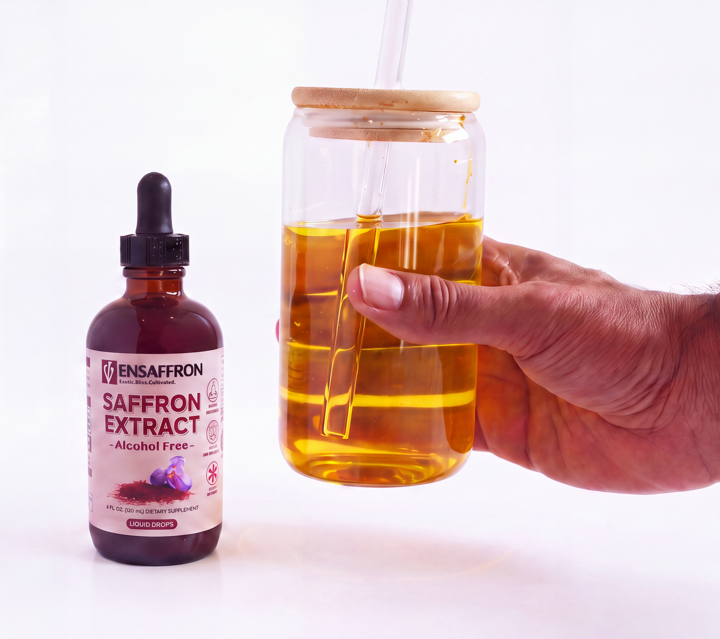 Alcohol-Free Premium Saffron Extract (Made With Pure Saffron Threads)
